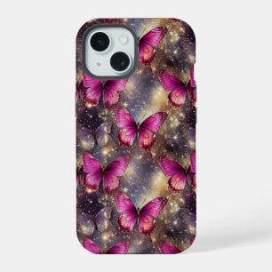 Coque iPhone 15 Papillon Élégance Brillante : Un Motif Délicat
