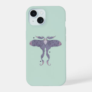 Coque iPhone 15 Papillon Violet Capricieux avec Étincelles d'Étoil