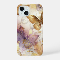 Papillons aquarelle papillon violet et or