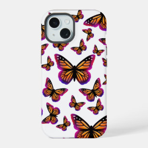 Coque iPhone 15 Papillons aquarelles colorés