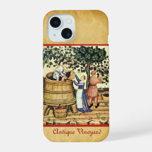 COQUE iPhone 15 PARCHEMENT DE RÉCOLTE DE VIGNOBLES ANCIENS