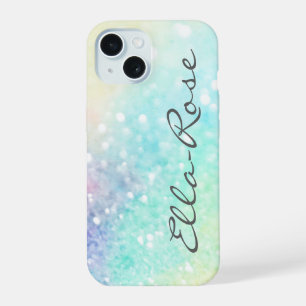 Coque iPhone 15 Parties scintillant Holographique Glam Colorful Mo