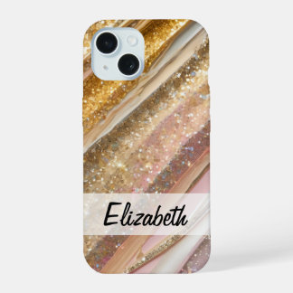 Coque iPhone 15 Parties scintillant Pastel chatoyante