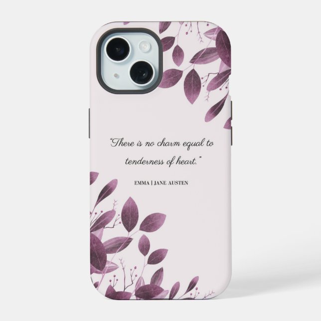 Coque iPhone 15 Pas de charme égal | Jane Austen (Verso)