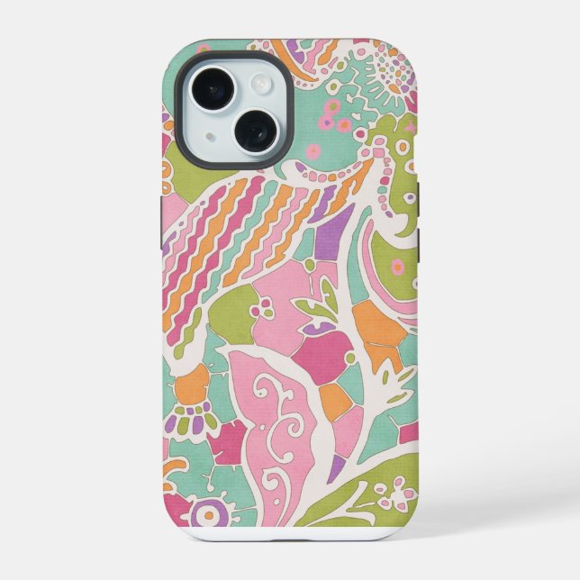 Coque iPhone 15 Pastel Abstract Design Téléphone Case (Verso)