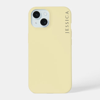 Coque iPhone 15 Pastel Shade Oasis Jaune | Monogramme