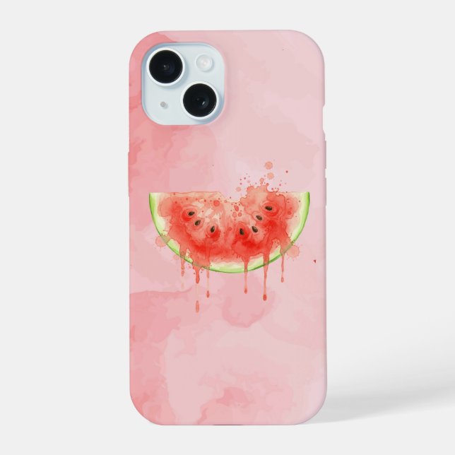 Coque iPhone 15 Pastèque (Verso)