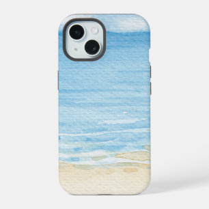 Coque iPhone 15 Paysage avec montagnes et mer