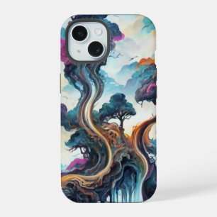 Coque iPhone 15 Paysage couleur de l'eau boîtier téléphone