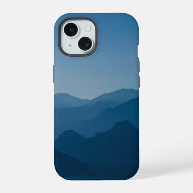 Coque iPhone 15 Paysage de mer bleue (Verso)