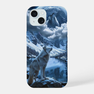 Coque iPhone 15 Paysage nocturne de la nature ciel nocturne lune e