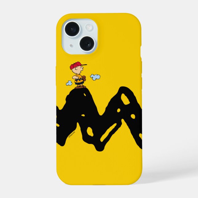 Coque iPhone 15 Peanuts | Baseball de Charlie Brown (Verso)