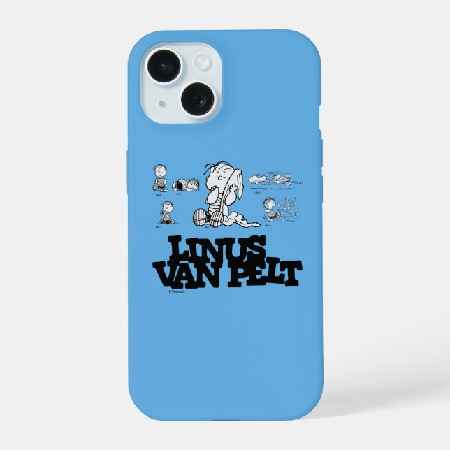 Coque iPhone 15 Peanuts | Linus (Verso)