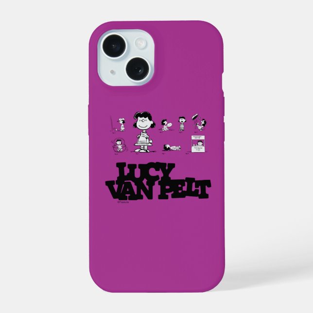 Coque iPhone 15 Peanuts | Lucy (Verso)