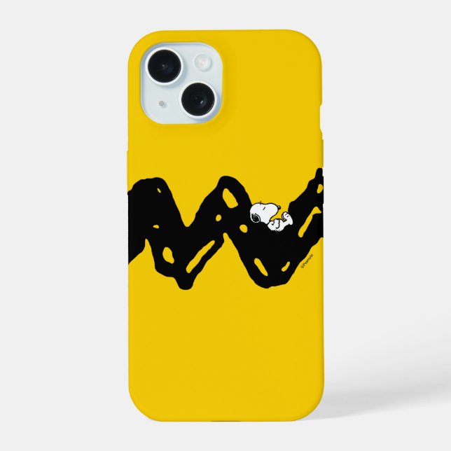 Coque iPhone 15 Peanuts | Snoopy sieste (Verso)