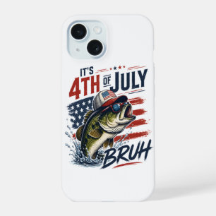 Coque iPhone 15 Pêche de la basse brute du 4 juillet