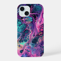 Peinture Abstraite Liquide Esthétique Rose Violet