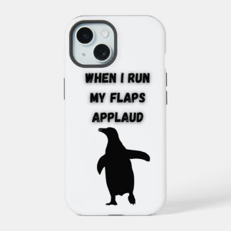 Coque iPhone 15 penguin flaps applaud inappropriate embarrassing