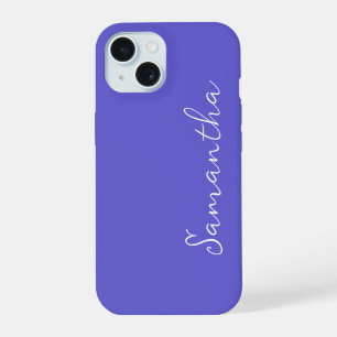 Coque iPhone 15 Périwinkle personnalisé