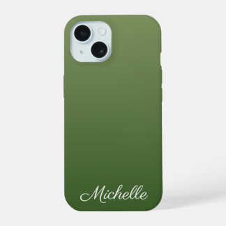 Coque iPhone 15 Personalized green