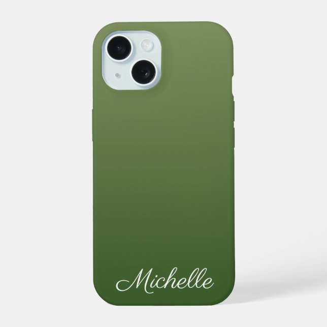 Coque iPhone 15 Personalized green (Verso)