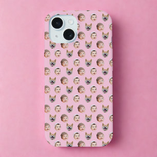 Coque iPhone 15 Personnalisé Visage bébé, Personnalisé Famille 3 P