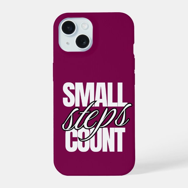 COQUE iPhone 15 PETITS PAS COMPTE (Verso)
