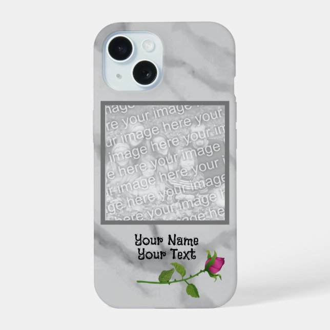 Coque iPhone 15 Photo Rosebud (Verso)