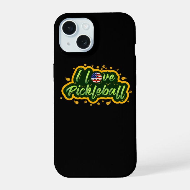 Coque iPhone 15 Picklers USA balle - Étui Pickleball Case-Mate pou (Verso)