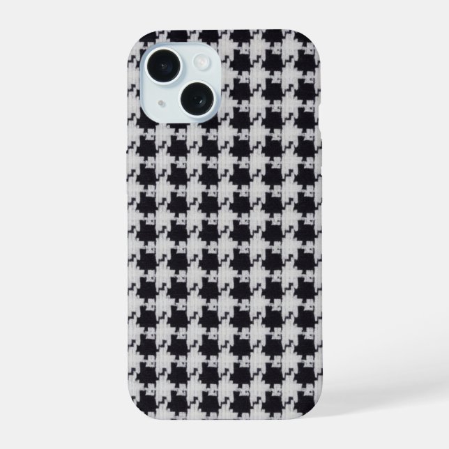 Coque iPhone 15 Pied-de-poule (Verso)