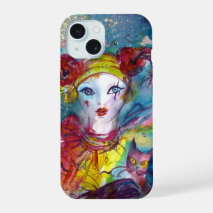 Coque iPhone 15 PIERO AVEC CAT / Carnaval vénitien