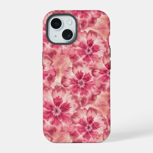 Coque iPhone 15 Pink Floral Coquette (Verso)