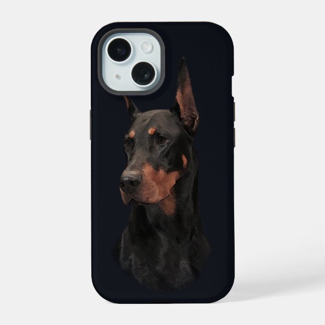 Coque iPhone 15 Pinscher Doberman    (Verso)