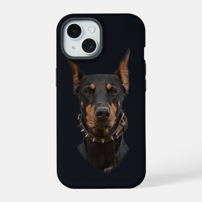 Coque iPhone 15 Pinscher Doberman    (Verso)