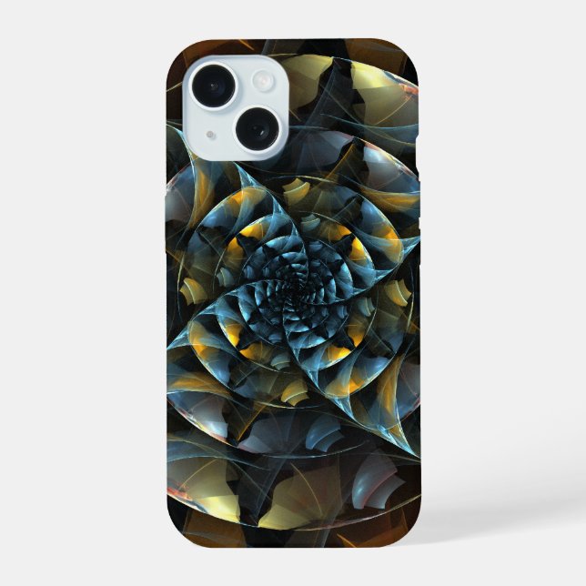 Coque iPhone 15 Pinwheel Art Abstrait (Verso)