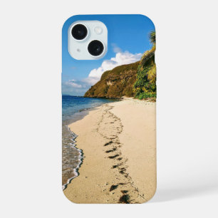Coque iPhone 15 Plage d'une île aux Fidji