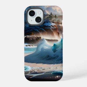Coque iPhone 15 Plage Front Ocean Waves Paysage 1