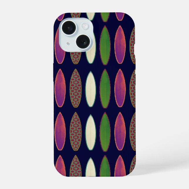Coque iPhone 15 planches de surf motif cool (Verso)