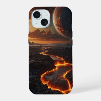 Coque iPhone 15 Planète de Lava