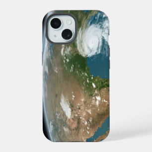 Coque iPhone 15 Planète Terre panoramique et les États-Unis.