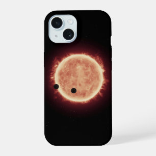 Coque iPhone 15 Planètes en transit devant une étoile naine rouge