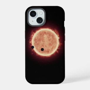 Coque iPhone 15 Planètes en transit devant une étoile naine rouge