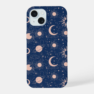 Coque iPhone 15 Planètes et étoiles Motif