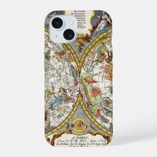 Coque iPhone 15 Planisphère Céleste Vintage par Nicholas de Fer