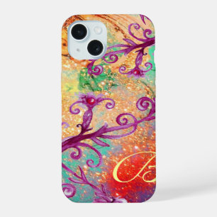 COQUE iPhone 15 PLANTE PAPILLON, MAGIE TOURBILLONS DE SPARKLES MON