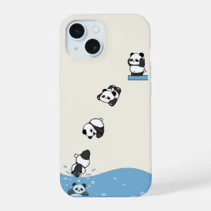 Coque iPhone 15 Playy Panda Dive - Boîtier de téléphone animal de 