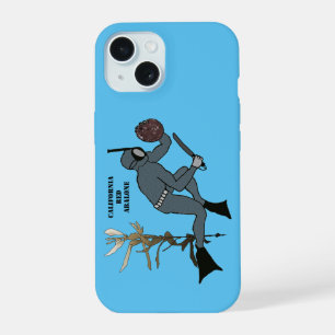 Coque iPhone 15 Plongeur en apnée vintage avec ormeaux et kelp URM