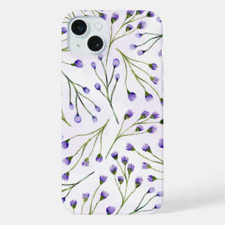 Coque iPhone 15 Plus Coque iphone floral lavande