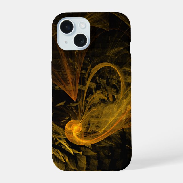 Coque iPhone 15 Point de rupture Art Abstrait (Verso)