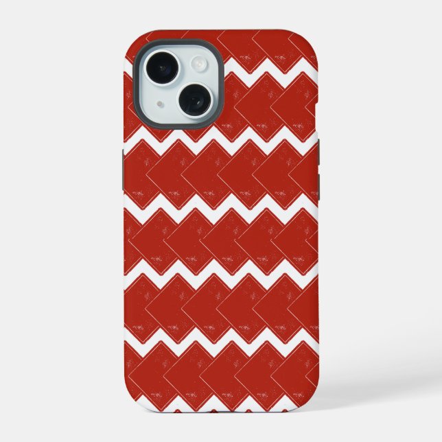 Coque iPhone 15 Pont des Carrés rouges (Verso)